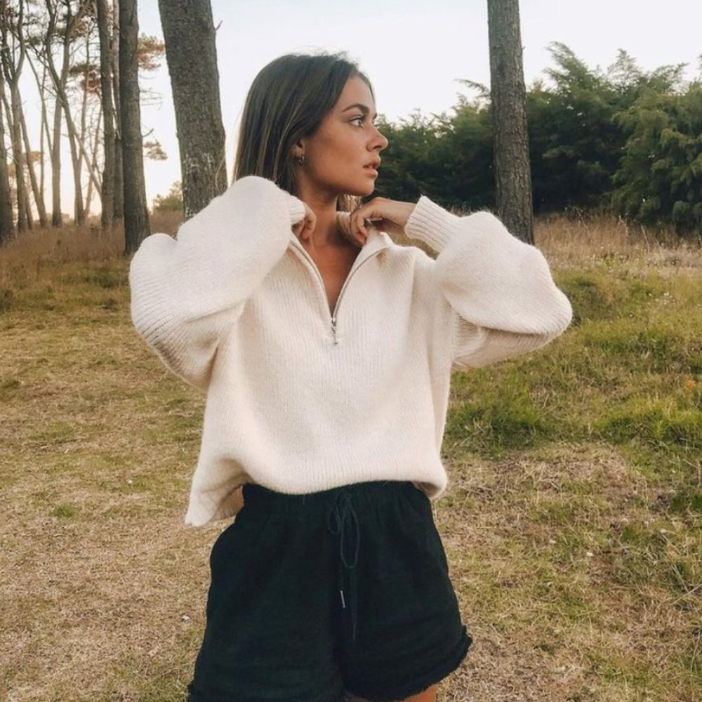 L'ACADEMIE Oliver Alpaca Wool Zip Sweater